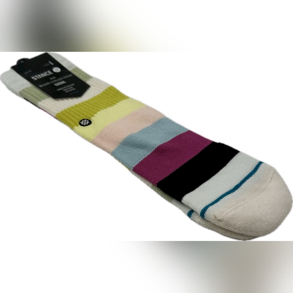 Stance White and Yellow Striped Socks